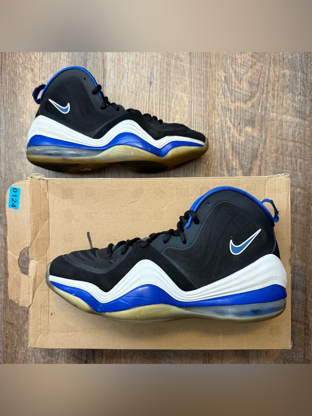 Nike Air Penny 5 V Orlando Magic Black Blue Men’s Size 9 Sneakers Shoes w/ Box